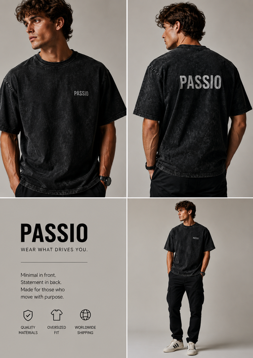 Snow Washed Oversized Cotton T-Shirt